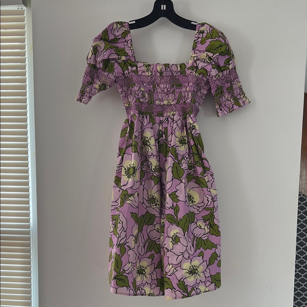 Tory Burch Floral Puff Sleeve Dress